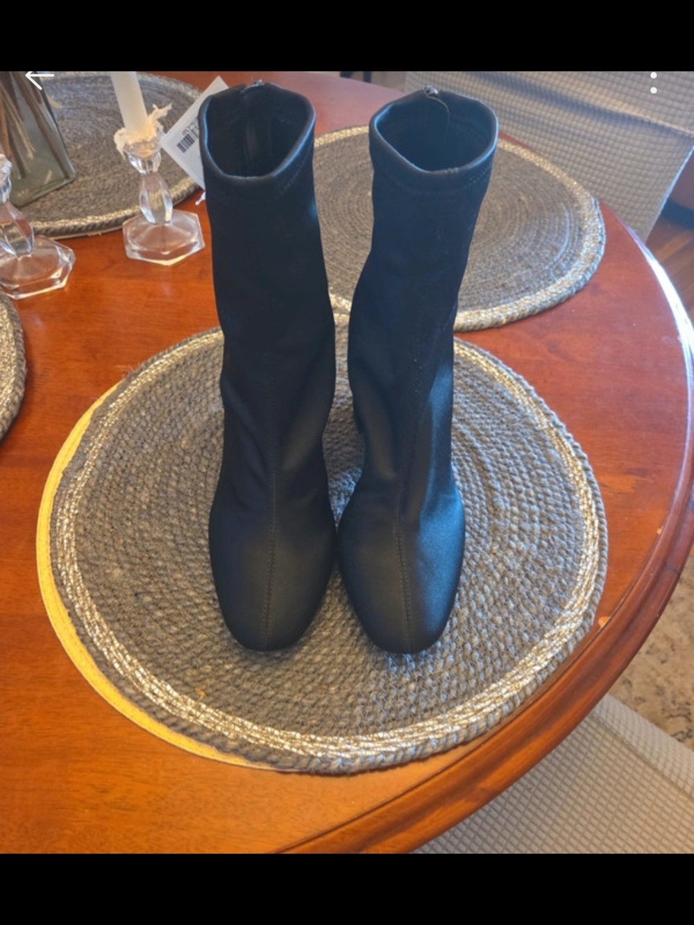 Jessica Simpson Black Stretch Sock Ankle Booties